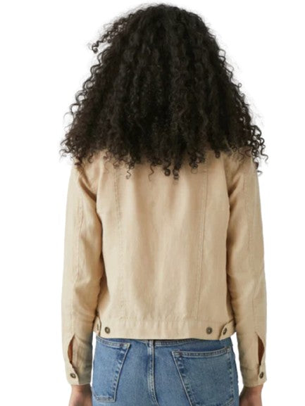 Linen Jean Jacket Mom s the Word