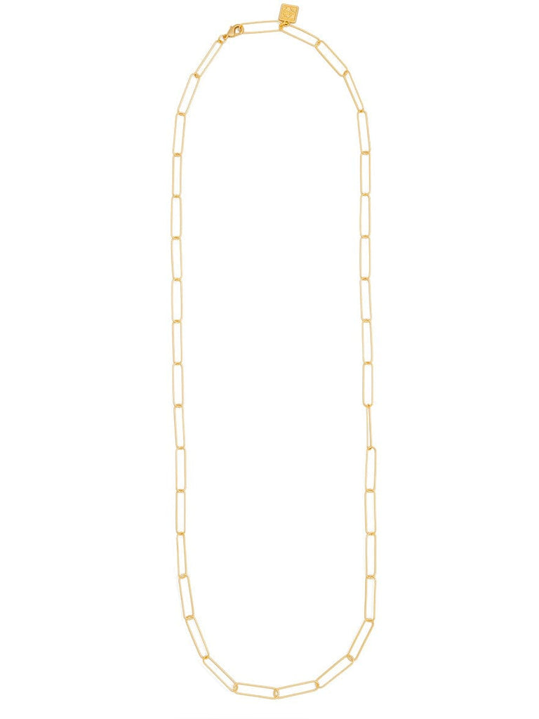 PaperClip Links-Long accessory mom fave Matte Gold 