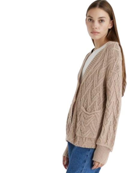 Cable Cardi Tops mom fave S Oatmeal 