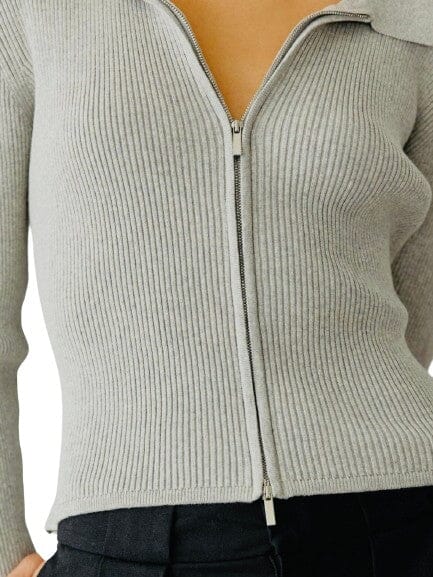 Double Zip Crop Cardi Tops mom fave 