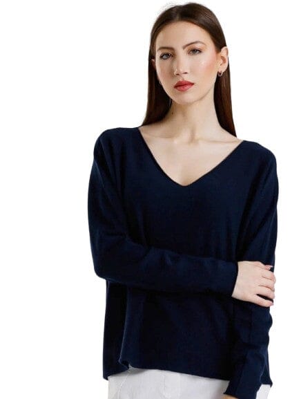 Lux Soft V-Neck "Sweater" Made in Italy Tops mom fave 