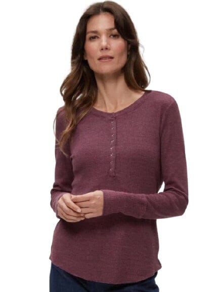 Michael Stars Thermal Snap (Nursing friendly) Tops Michael Stars Boysenberry S 