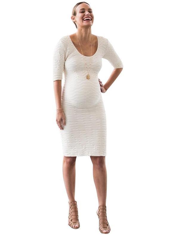 Samantha Scoop Dress Dresses Tees by Tina cream one size 