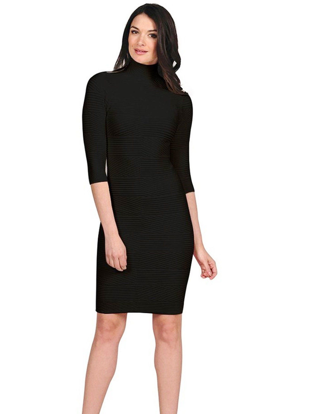 Fitted turtleneck dress - Woman