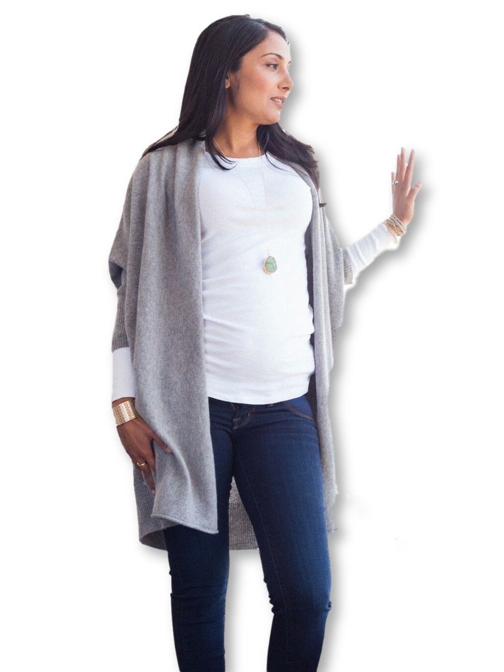 Darcy Cashmere Cocoon Tops MOM fave One Size Foil 