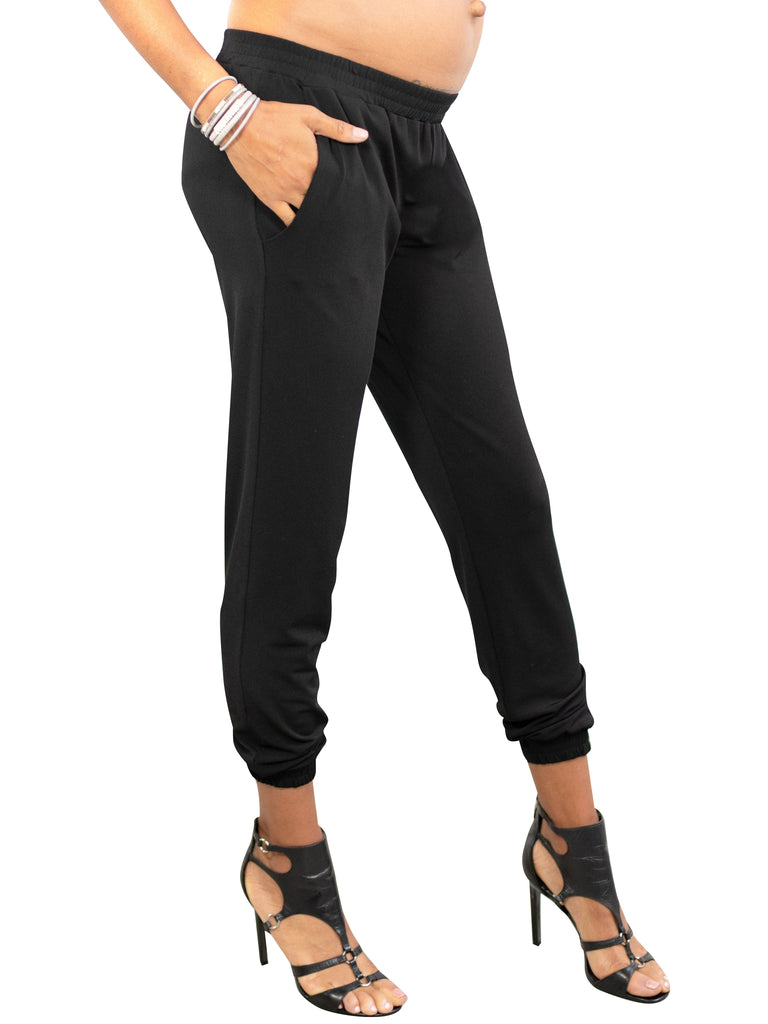 Dressed Jogger Bottoms Mom's the Word S Black Moss 