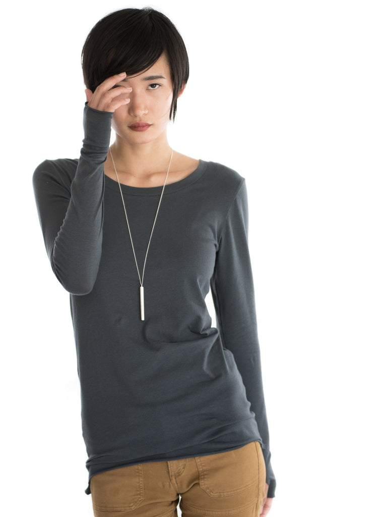Ideal Long Sleeve Tops alex & harry Charcoal 1 