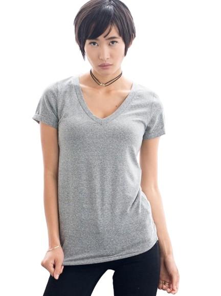 Essential Short Sleeve Tops alex & harry granite  grey essential v neck tee for pregnancy, maternity tee and and beyond