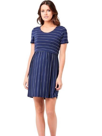 Emmie Dress-Nursing Dresses Ripe Navy/White XS 