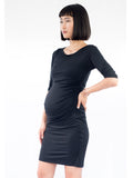 lbd fitted black maternity dress