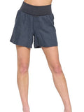 Lara Linen Shorts Bottoms mom fave Navy S 