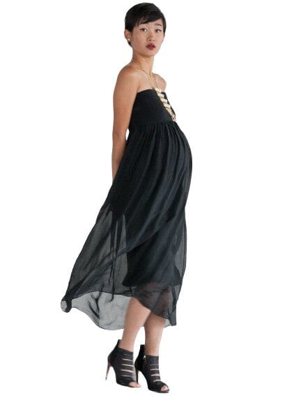 Milan Silk Dress/Skirt Dresses mom fave Black One Size 