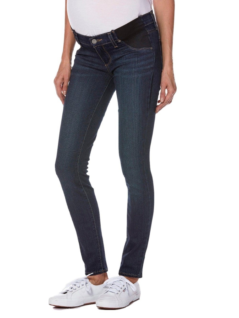 super soft comfy skinny under the belly jeans with side panels