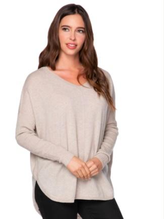 Washable Cashmere V-Neck Sweater Tops MOM fave Drift XS/S 
